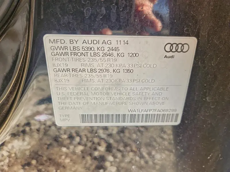 2015 AUDI Q5 PREMIUM PLUS  