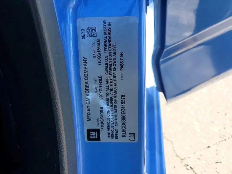 2014 CHEVROLET SPARK 1LT  