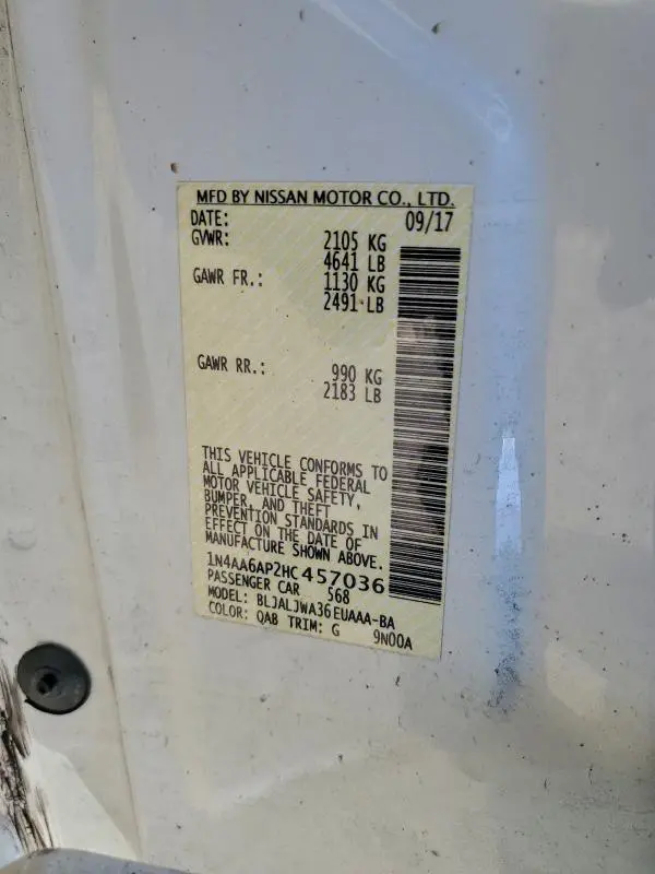 2017 NISSAN MAXIMA 3.5S  