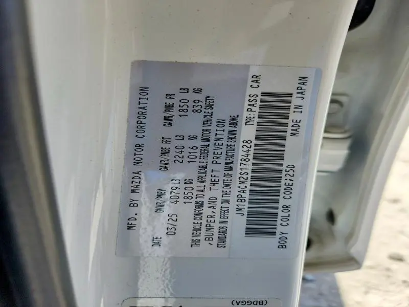 2025 MAZDA 3 PREFERRED  