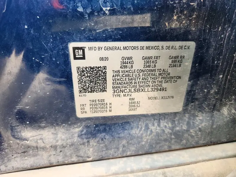 2020 CHEVROLET TRAX 1LT  