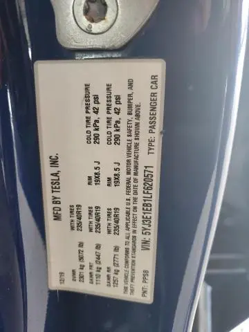 2020 TESLA MODEL 3   
