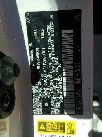 2016 TOYOTA HIGHLANDER LE  