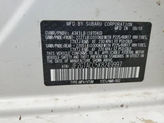 2019 SUBARU CROSSTREK PREMIUM