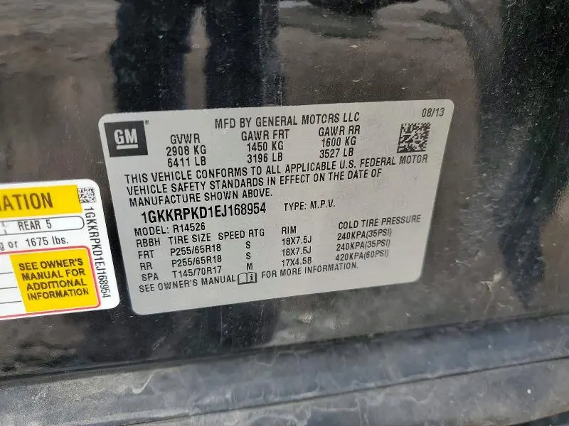 2014 GMC ACADIA SLE  