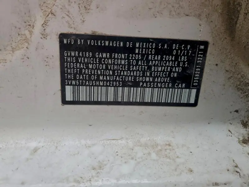 2017 VOLKSWAGEN GTI S  