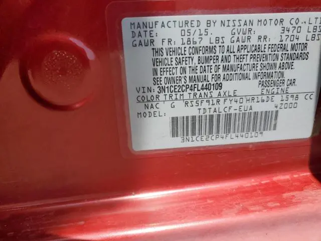 2015 NISSAN VERSA NOTE S  