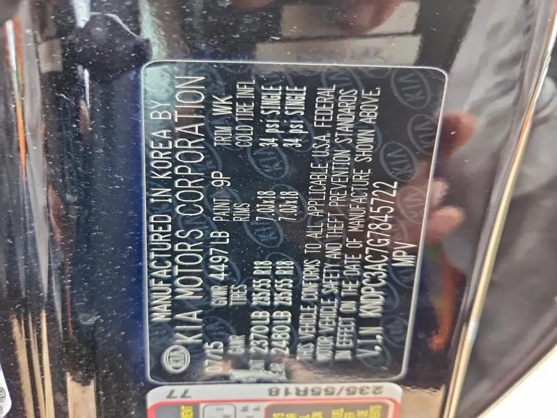 2016 KIA SPORTAGE EX  