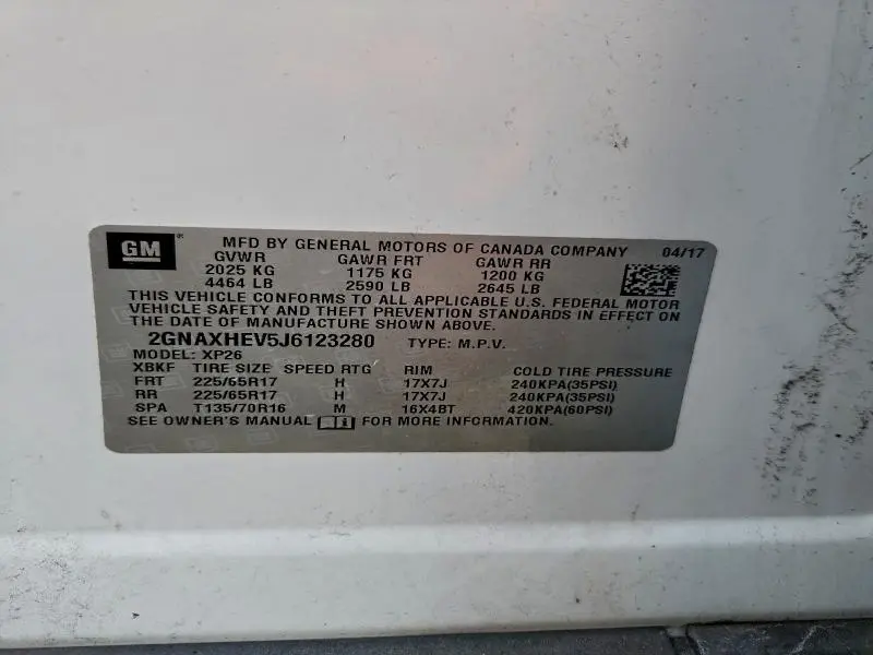 2018 CHEVROLET EQUINOX LS  