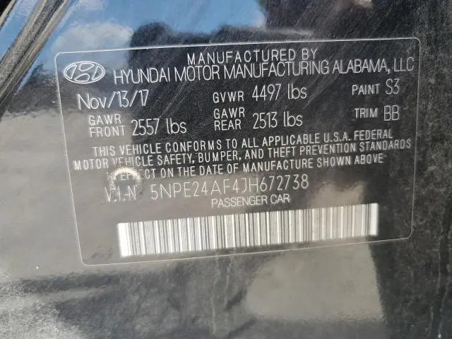 2018 HYUNDAI SONATA SE  