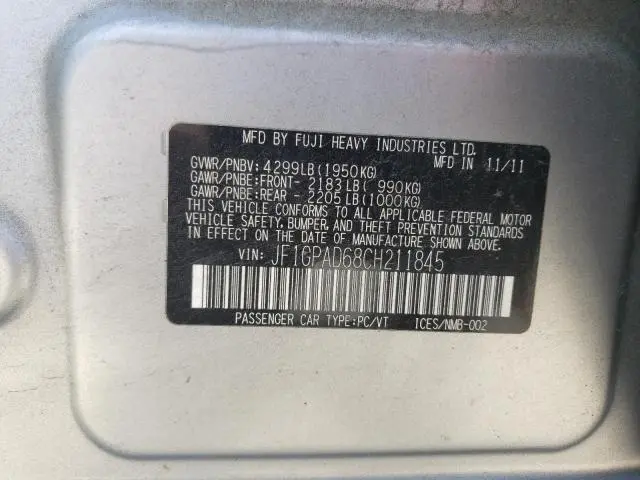 2012 SUBARU IMPREZA PREMIUM  