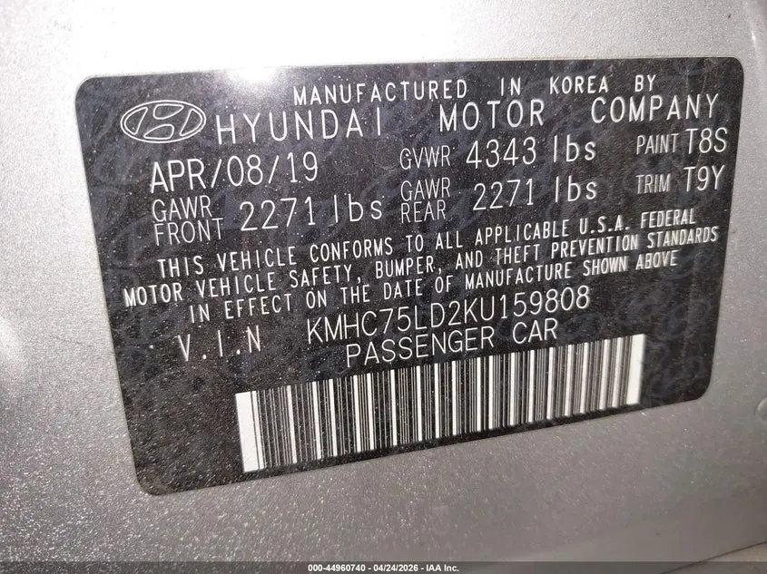 2019 HYUNDAI IONIQ PLUG-IN HYBRID LIMITED
