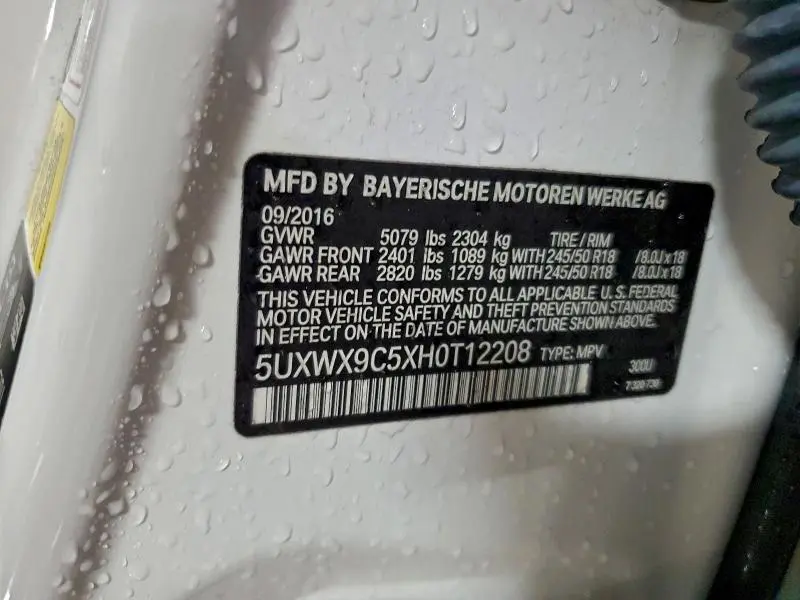 2017 BMW X3 XDRIVE28I  