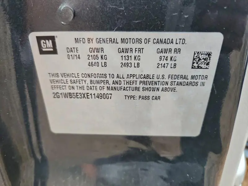 2014 CHEVROLET IMPALA LIMITED LT  