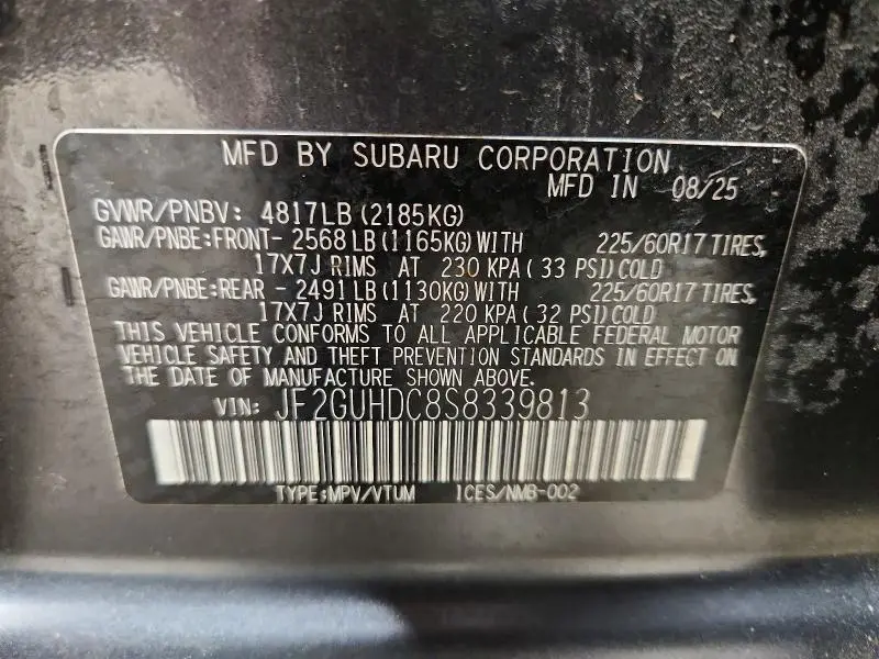 2025 SUBARU CROSSTREK PREMIUM  