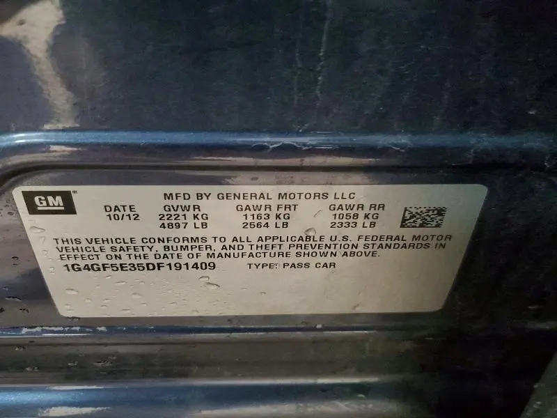 2013 BUICK LACROSSE PREMIUM  