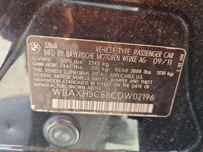 2012 BMW 528 XI  
