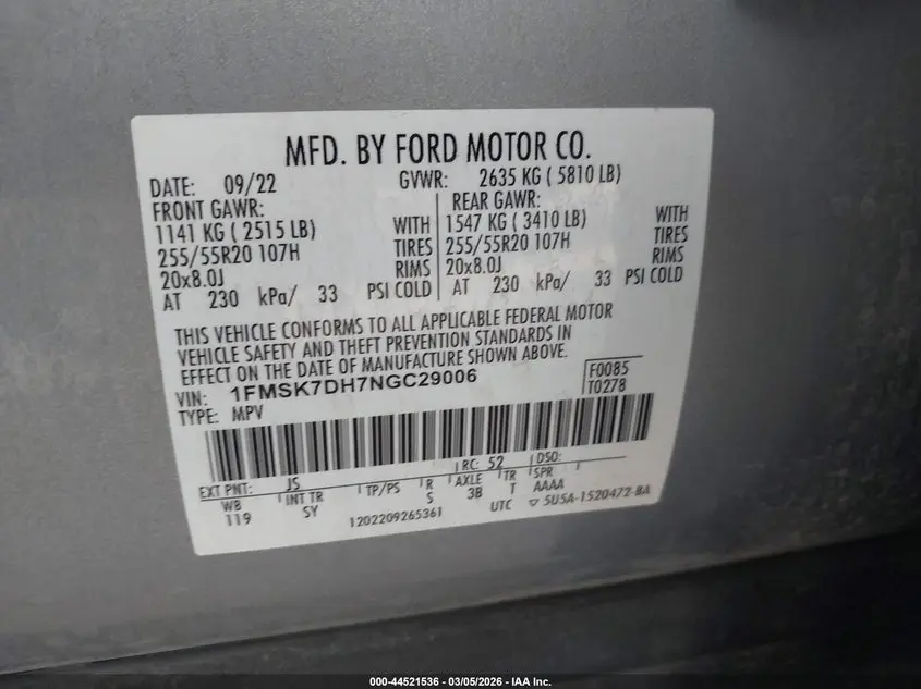 2022 FORD EXPLORER XLT