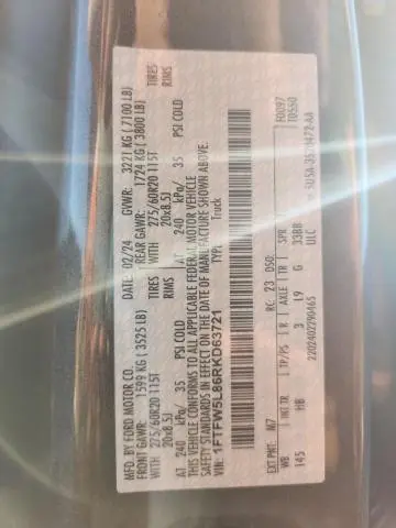 2024 FORD F150 LARIAT  