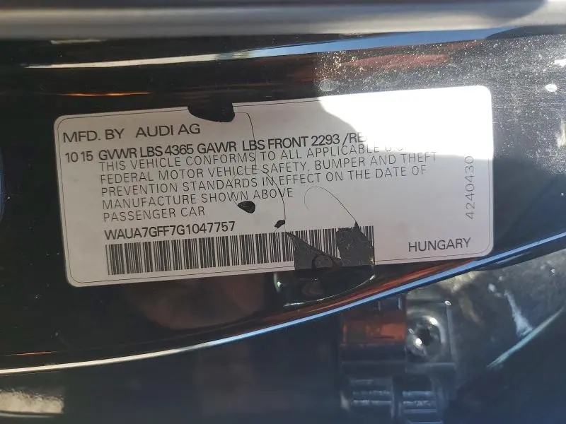 2016 AUDI A3 PREMIUM  