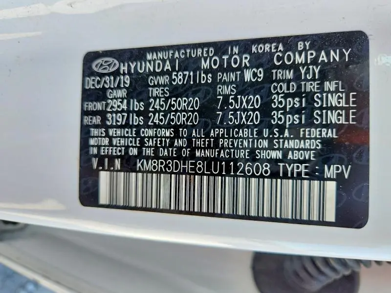 2020 HYUNDAI PALISADE SEL  