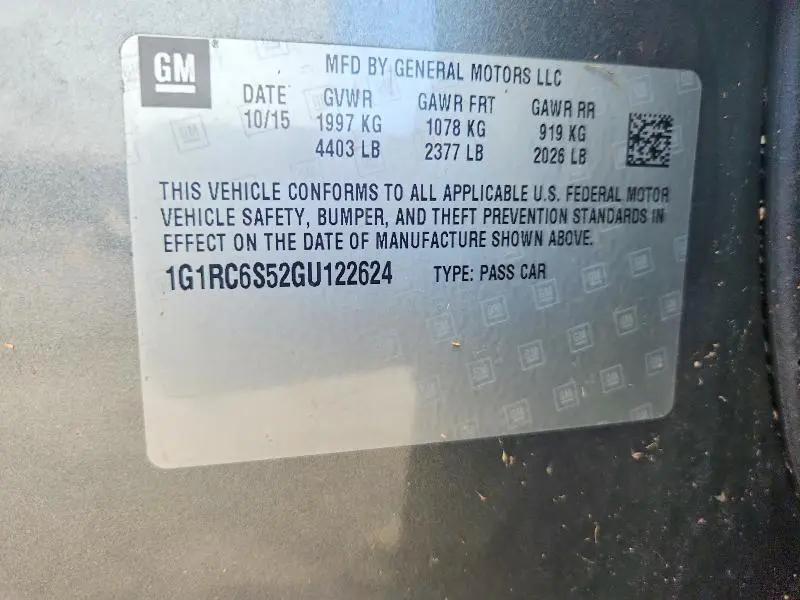 2016 CHEVROLET VOLT LT  