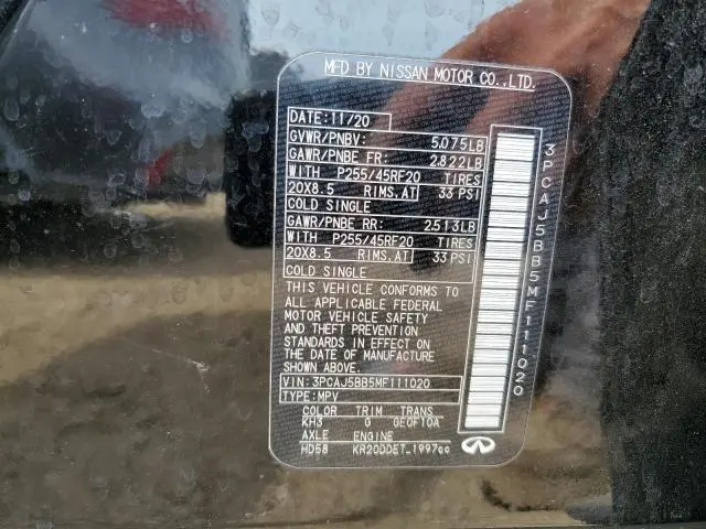 2021 INFINITI QX50 LUXE  