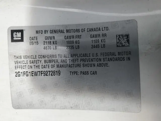 2015 CHEVROLET CAMARO SS  