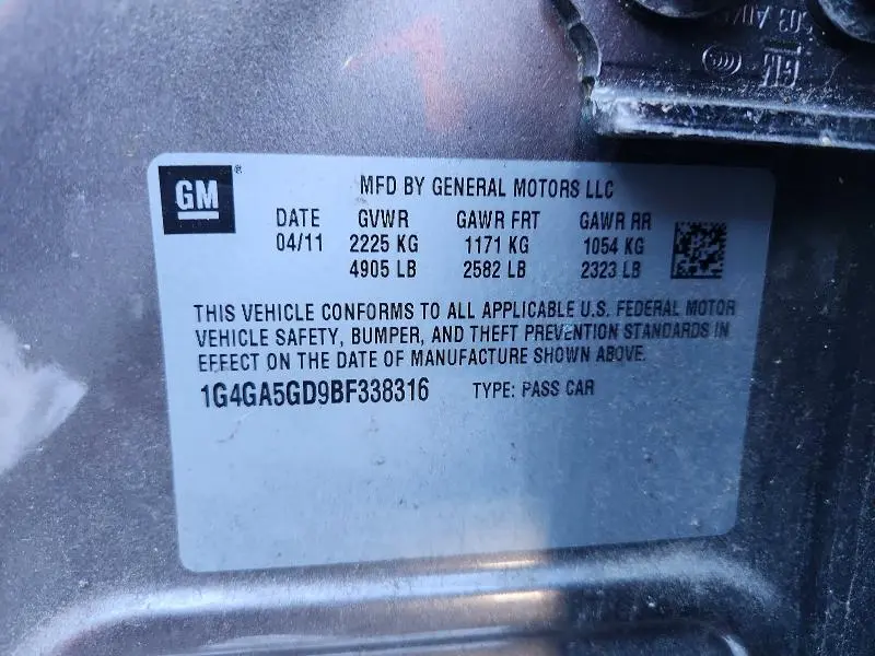 2011 BUICK LACROSSE CX  