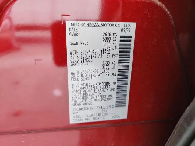 2022 NISSAN PATHFINDER PLATINUM  