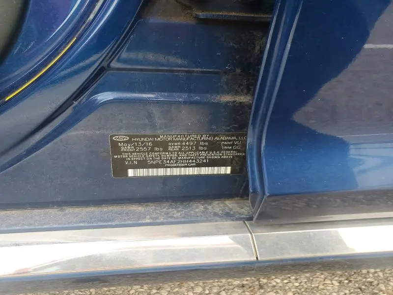 2017 HYUNDAI SONATA SPORT  