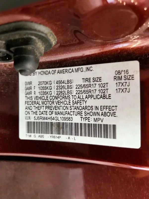 2016 HONDA CR-V EX  