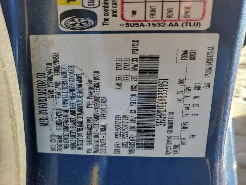 2010 FORD FUSION SEL  