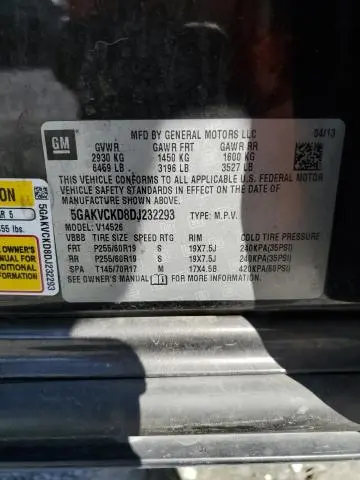 2013 BUICK ENCLAVE