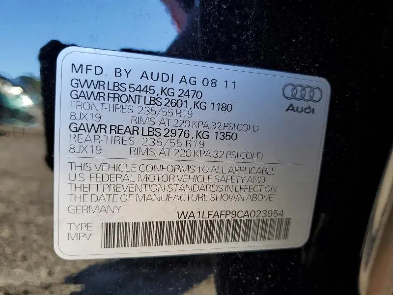 2012 AUDI Q5 PREMIUM PLUS  