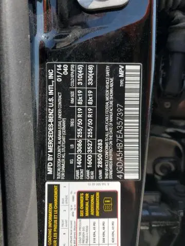 2014 MERCEDES-BENZ ML 350 4MATIC  