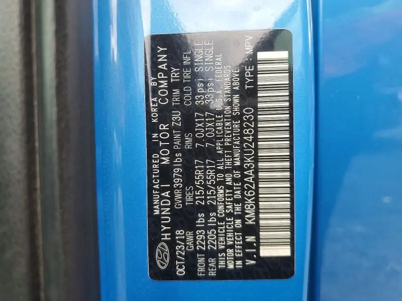 2019 HYUNDAI KONA SEL  