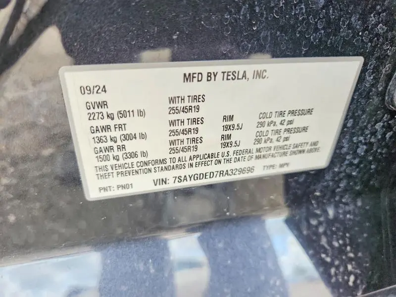 2024 TESLA MODEL Y   