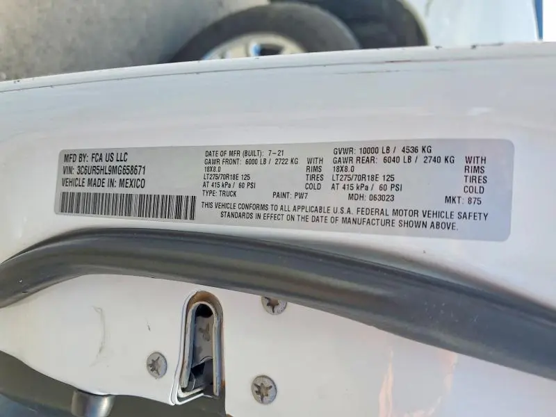 2021 RAM 2500 TRADESMAN  