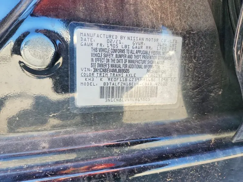2021 NISSAN VERSA SV  