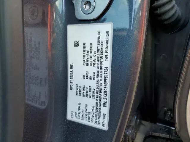 2023 TESLA MODEL 3   