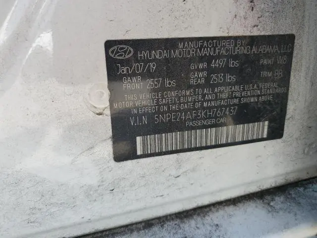 2019 HYUNDAI SONATA SE  