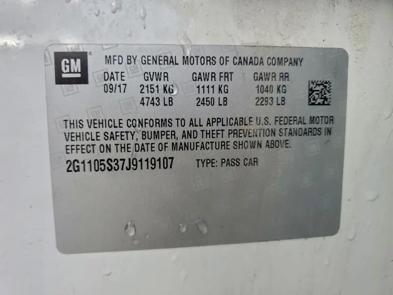 2018 CHEVROLET IMPALA LT  