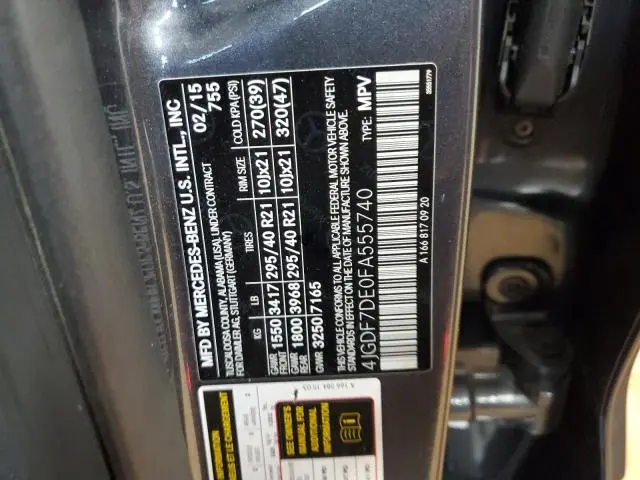 2015 MERCEDES-BENZ GL 550 4MATIC  