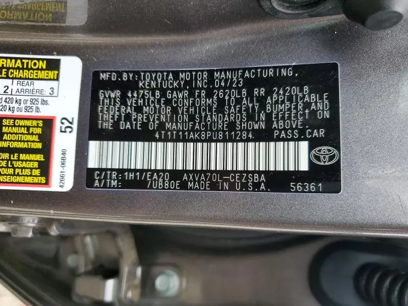 2023 TOYOTA CAMRY SE  