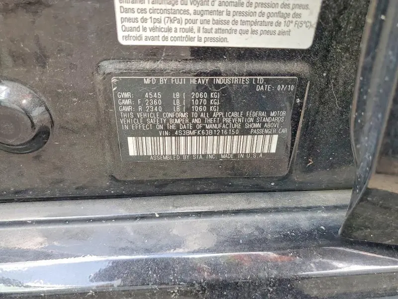 2011 SUBARU LEGACY 2.5GT LIMITED  