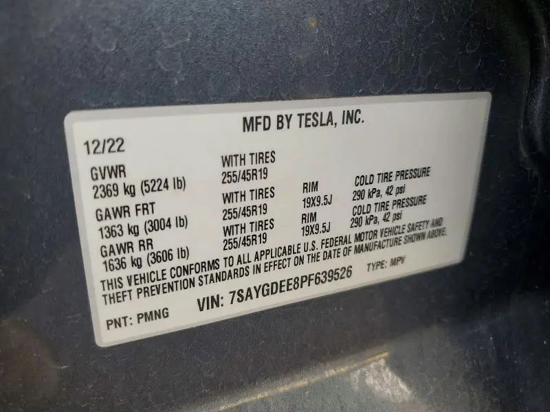 2023 TESLA MODEL Y   