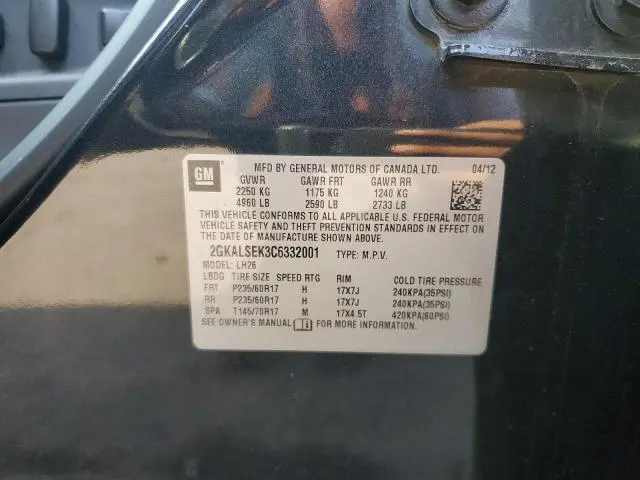 2012 GMC TERRAIN SLE  