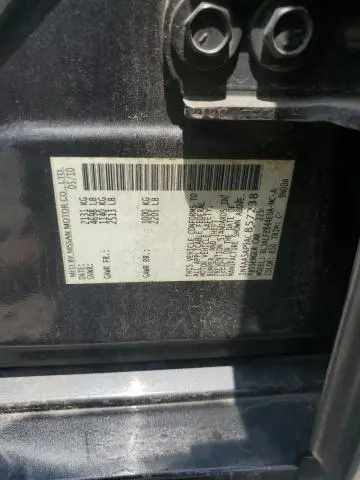 2010 NISSAN MAXIMA S  