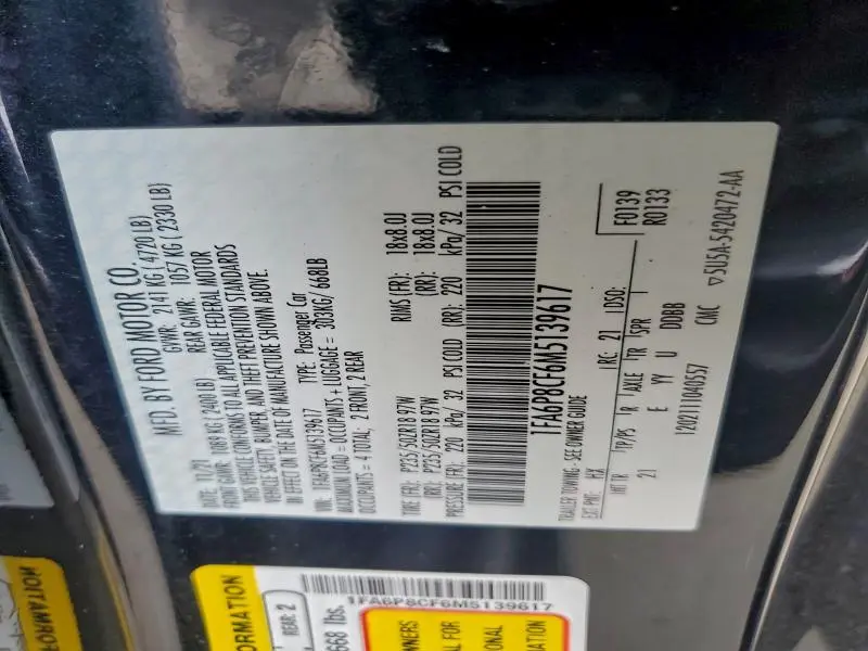 2021 FORD MUSTANG GT  